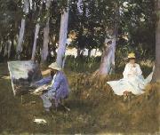John Singer Sargent Claude Monet Painting at the Edge of a Wood (mk18) oil painting